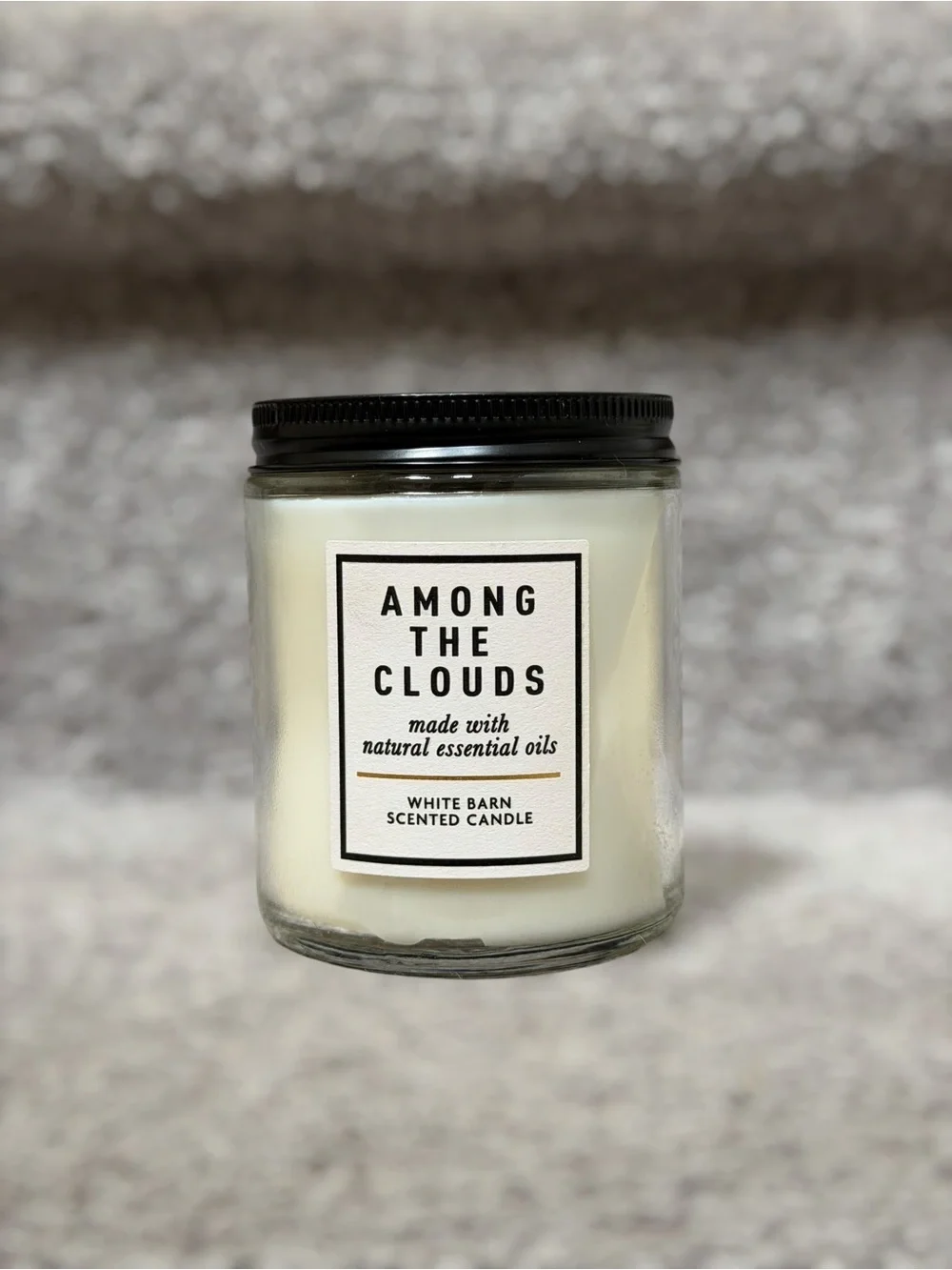 Bath & Body Works Among The Clouds Single Wick‎ Candle 7oz White Barn Rare BBW